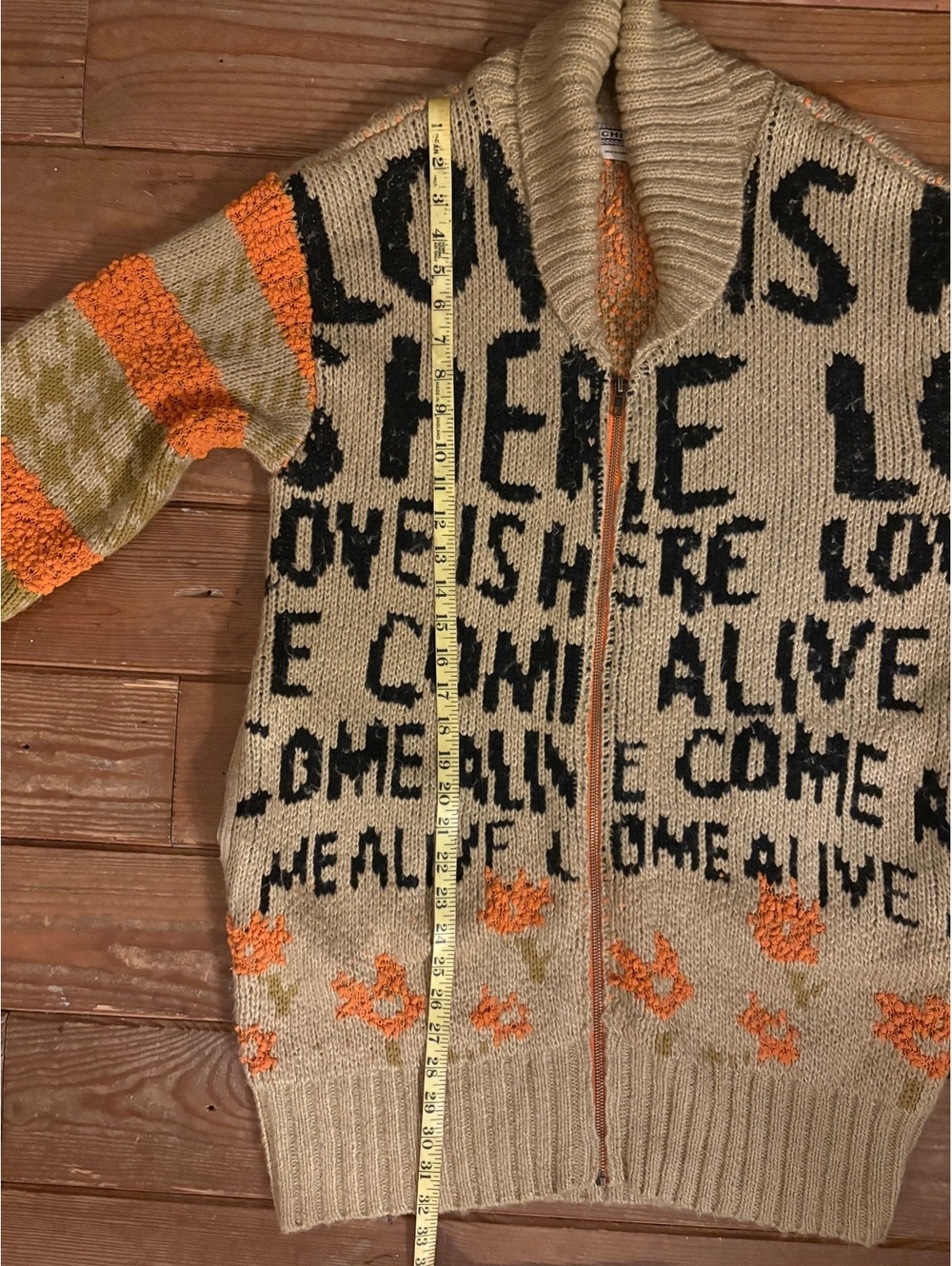 Kimchi Blue Urban Outfitters Love Is Here Floral Chunky Knit Zip Cardigan S - Picture 7 of 11